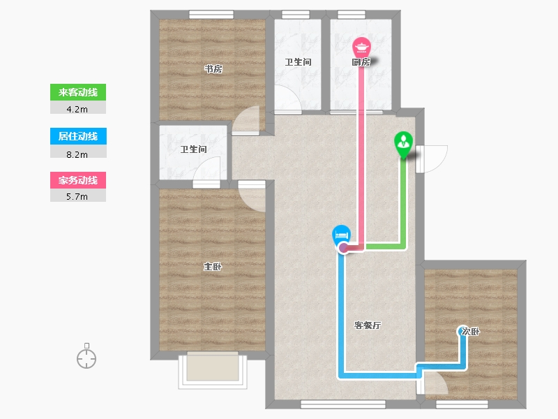 内蒙古自治区-包头市-​建华左岸中心-80.52-户型库-动静线