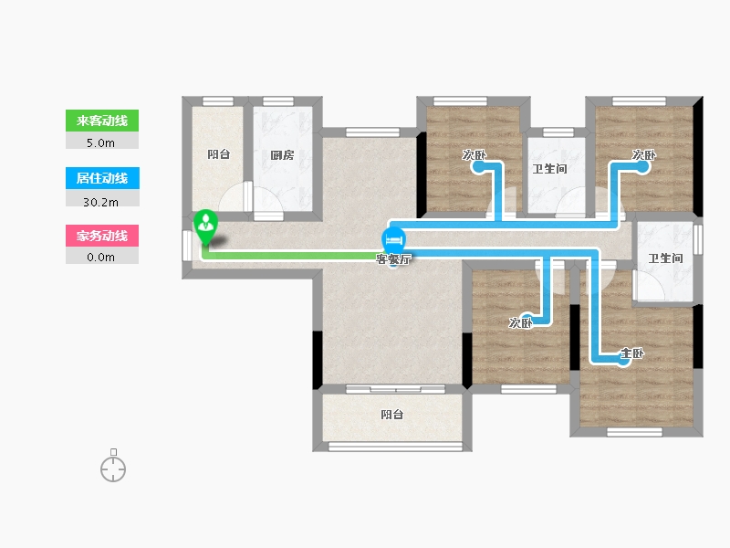 四川省-达州市-海成·西辰云著-83.04-户型库-动静线