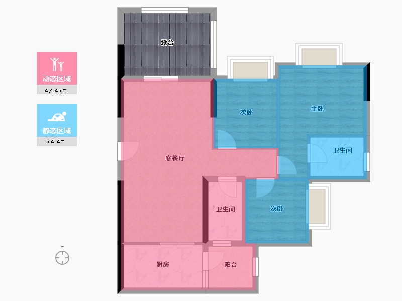 广东省-江门市-御凯名都-83.51-户型库-动静分区