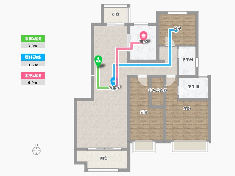 陕西省-渭南市-光合宸院-103.79-户型库-动静线