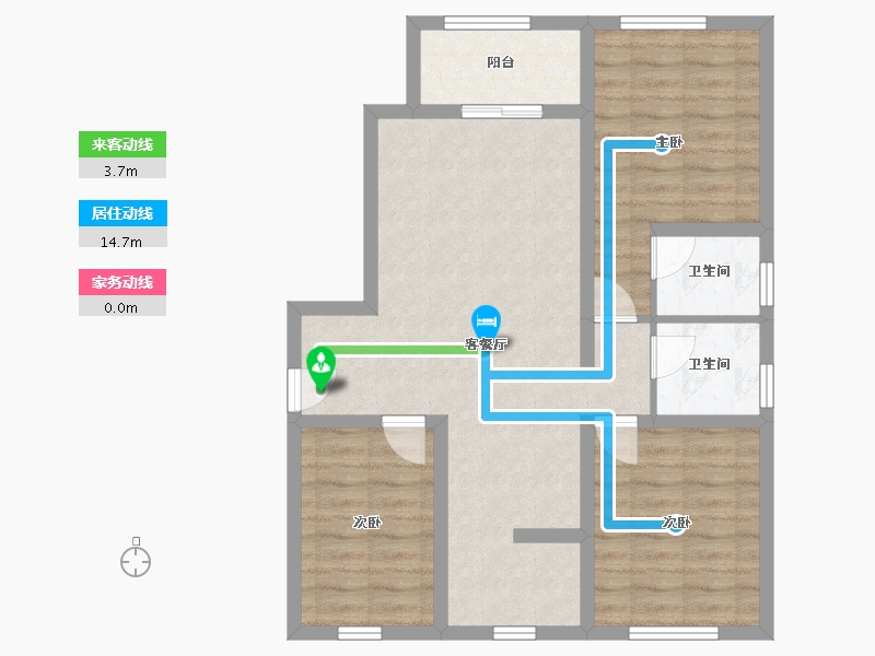 河北省-邢台市-公园小区三期-118.00-户型库-动静线