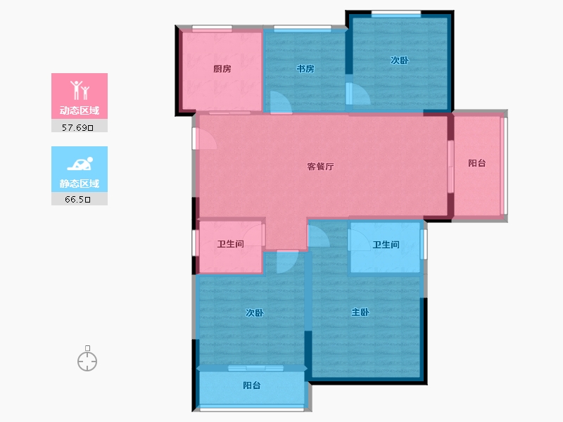 湖北省-宜昌市-山水如画-112.29-户型库-动静分区