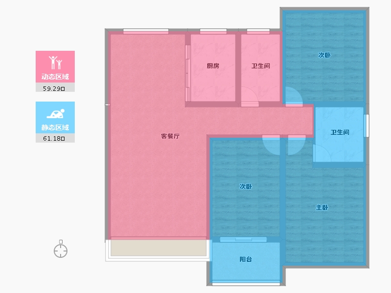 山西省-运城市-金鑫铂悦府-108.11-户型库-动静分区