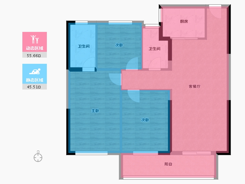 湖北省-宜昌市-山水如画-91.20-户型库-动静分区