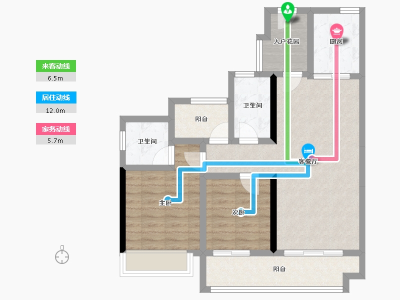 广东省-韶关市-碧桂园新城之光-75.16-户型库-动静线