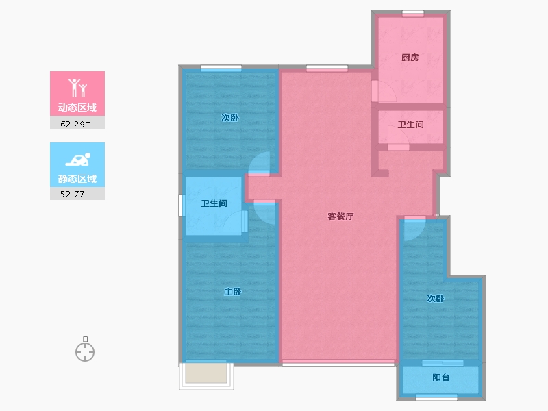 宁夏回族自治区-吴忠市-玺悦府-102.22-户型库-动静分区