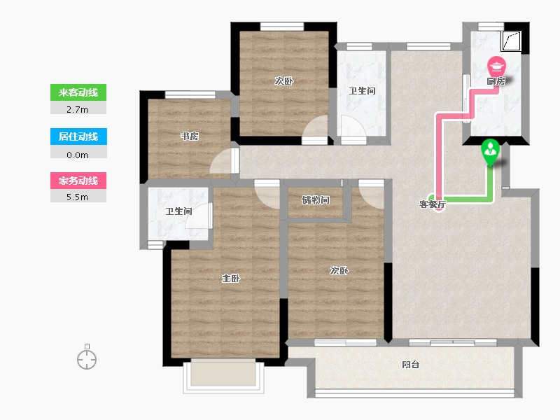 安徽省-蚌埠市-中国铁建·燕南苑花语苑-102.53-户型库-动静线