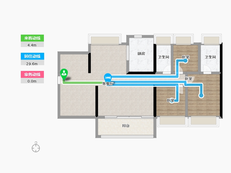 广东省-韶关市-碧桂园新城之光-111.58-户型库-动静线