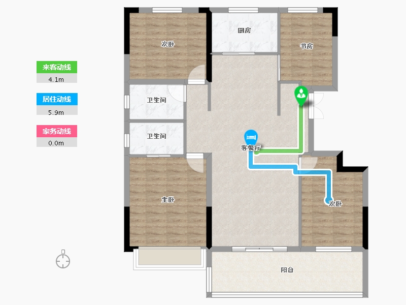 湖北省-十堰市-汉成国宾府-111.21-户型库-动静线