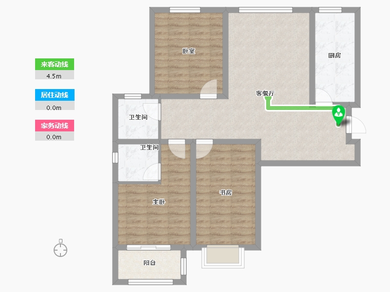 山西省-大同市-伯益公园府-91.34-户型库-动静线