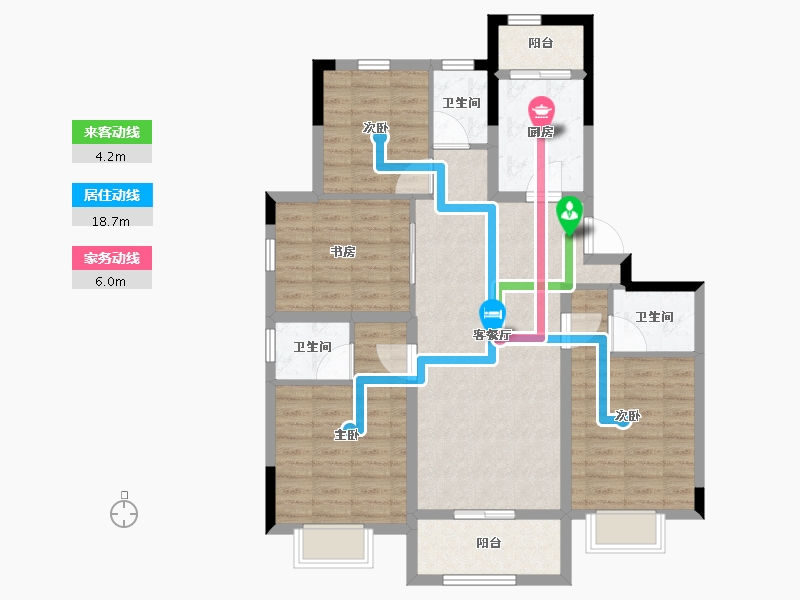 浙江省-湖州市-融创霅溪桃源-97.69-户型库-动静线