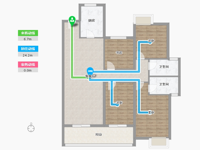 湖北省-宜昌市-山水如画-116.00-户型库-动静线