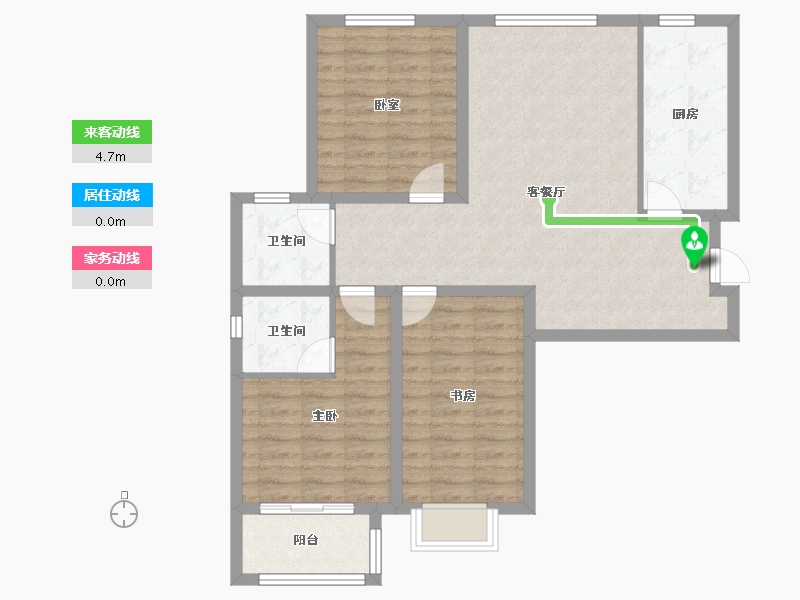 山西省-大同市-伯益公园府-91.81-户型库-动静线