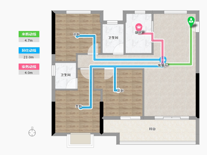 福建省-三明市-瑞玺庄園-88.00-户型库-动静线