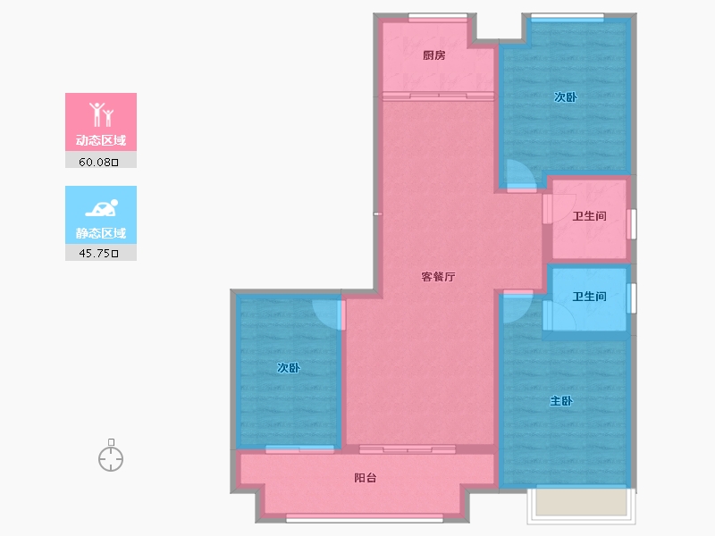 山西省-运城市-西建天茂国宾府-94.73-户型库-动静分区