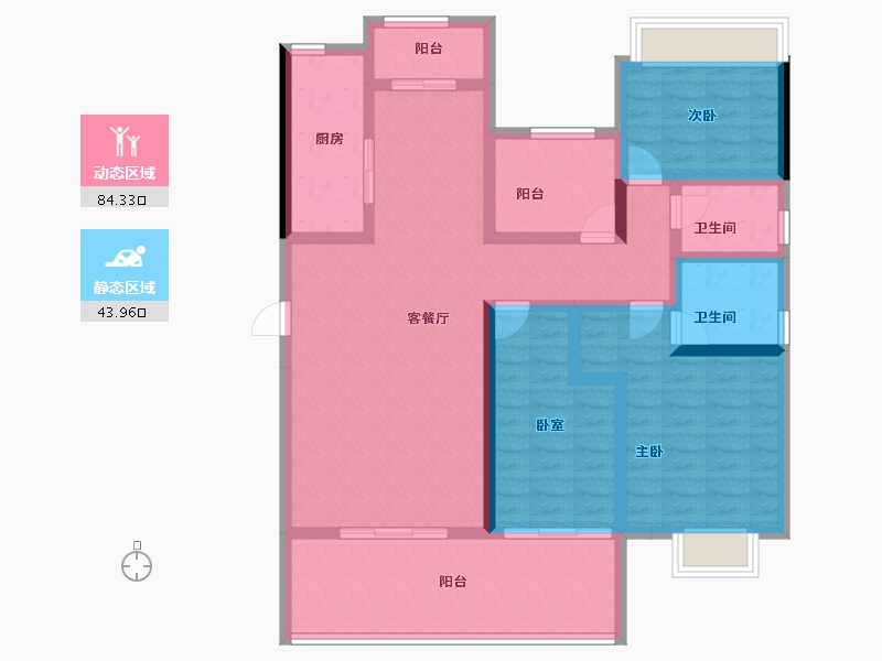 广东省-韶关市-碧桂园太阳城-113.60-户型库-动静分区