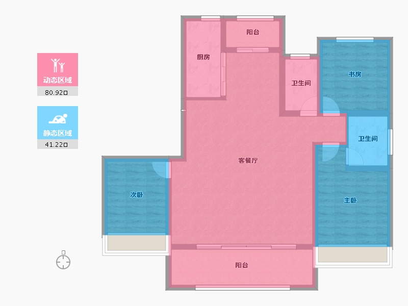 山西省-运城市-西建天茂国宾府-110.41-户型库-动静分区