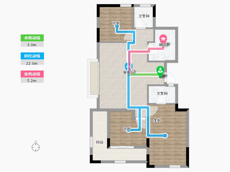 浙江省-湖州市-蓝城慧园-89.46-户型库-动静线