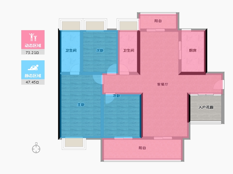 广东省-韶关市-碧桂园新城之光-112.88-户型库-动静分区