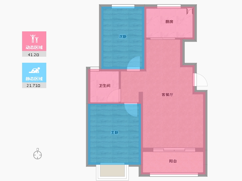 河北省-唐山市-荣望府-55.68-户型库-动静分区