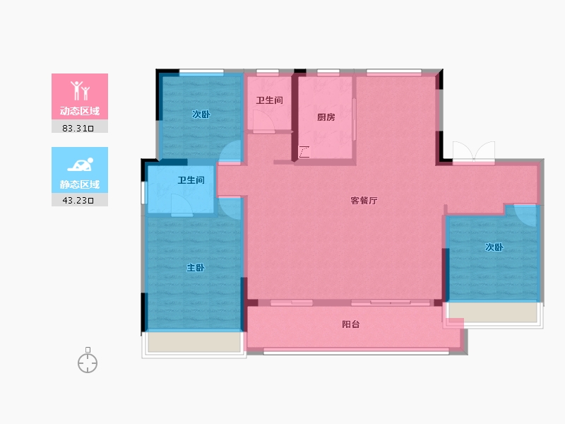 安徽省-芜湖市-怡康玖樾-114.40-户型库-动静分区