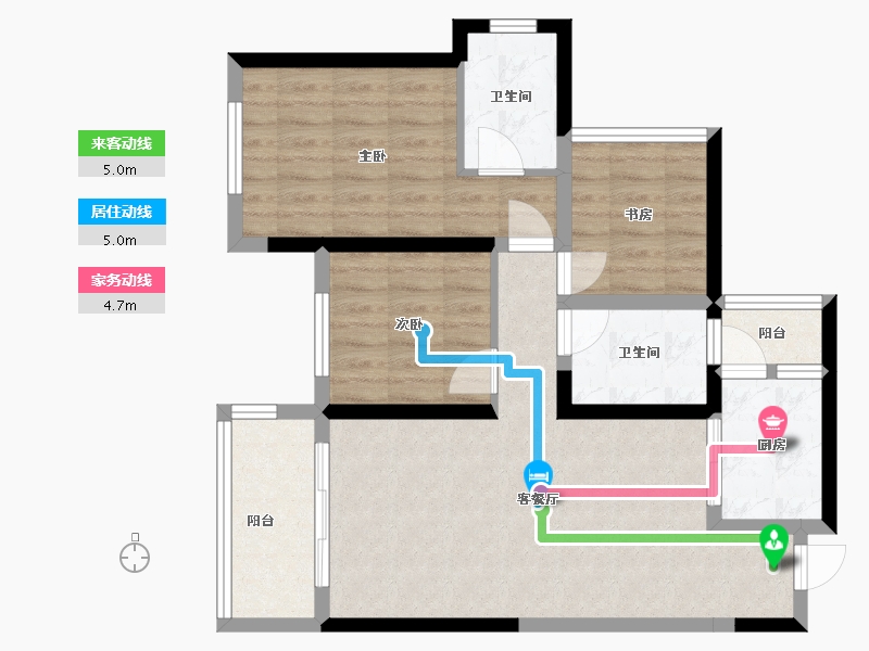 广西壮族自治区-桂林市-桂林彰泰学府-75.39-户型库-动静线