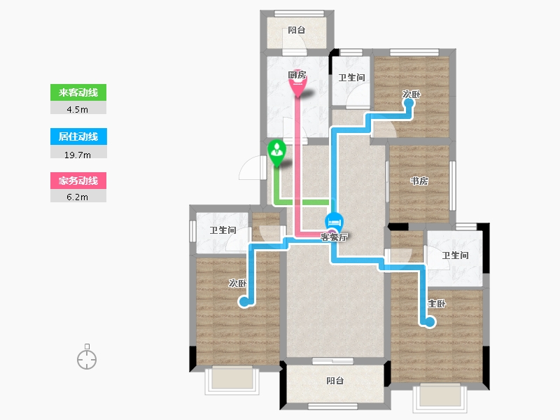 浙江省-湖州市-融创霅溪桃源-99.55-户型库-动静线