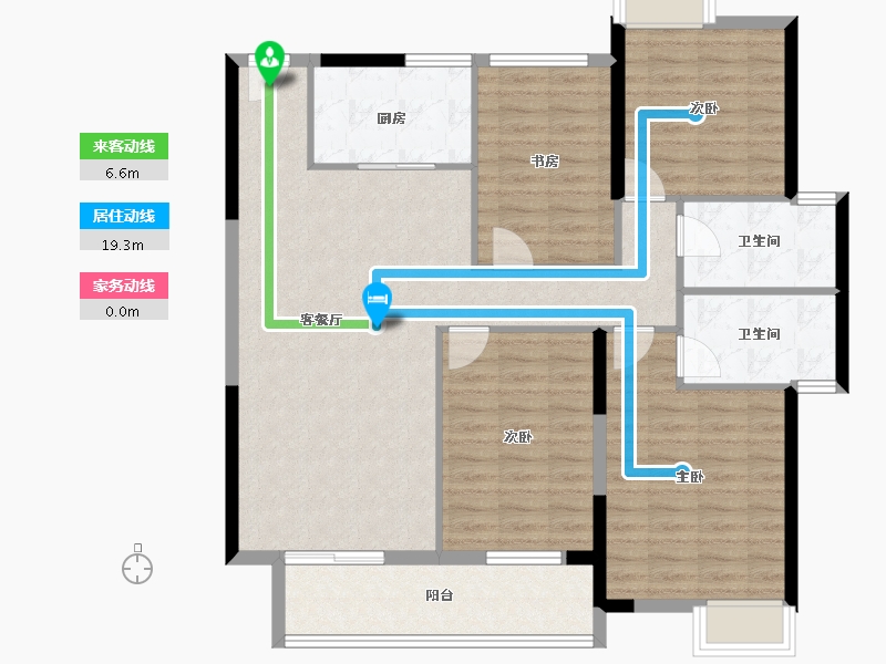 湖北省-宜昌市-山水如画-110.40-户型库-动静线