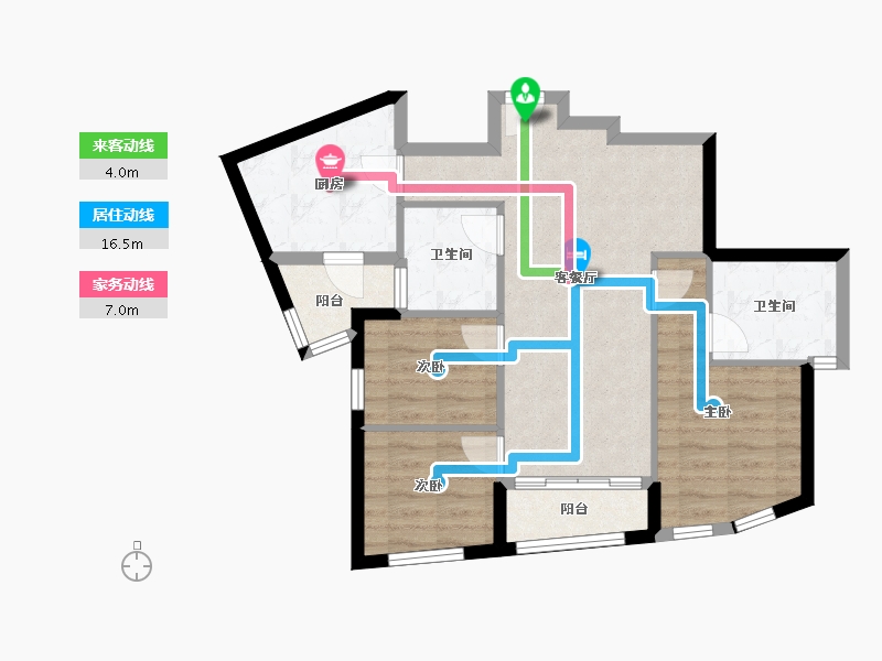 四川省-成都市-天府汇中心-69.79-户型库-动静线