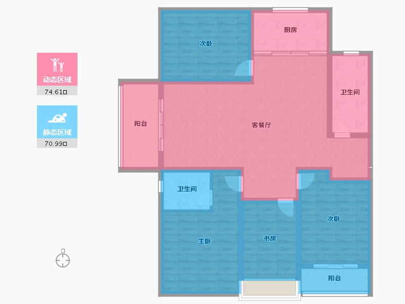 山西省-运城市-金鑫银海东方大境-131.25-户型库-动静分区