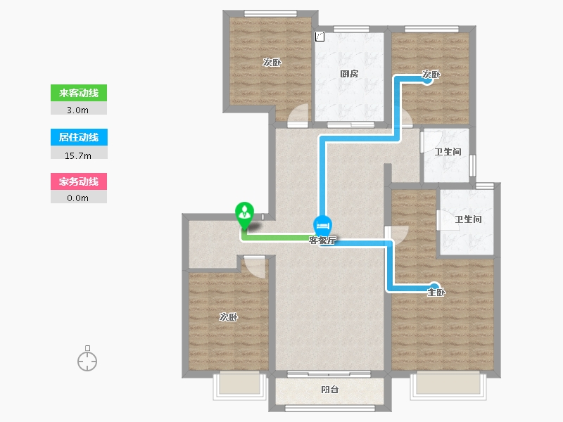 河北省-唐山市-万科公园大道3期-118.41-户型库-动静线