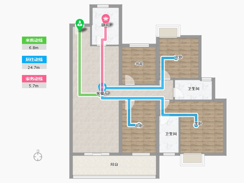 湖北省-宜昌市-山水如画-117.60-户型库-动静线