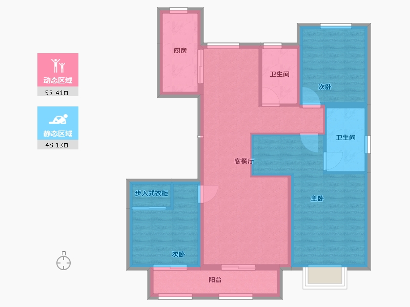 河北省-石家庄市-臻樾府-102.51-户型库-动静分区