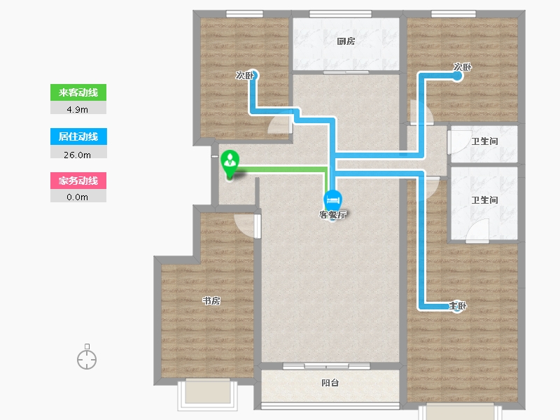 河北省-唐山市-水山金域蓝湾-127.65-户型库-动静线