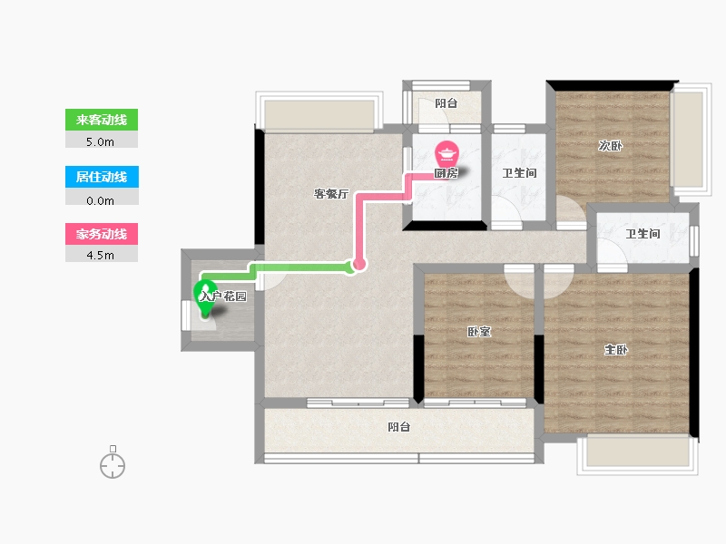 广东省-韶关市-碧桂园新城之光-90.33-户型库-动静线