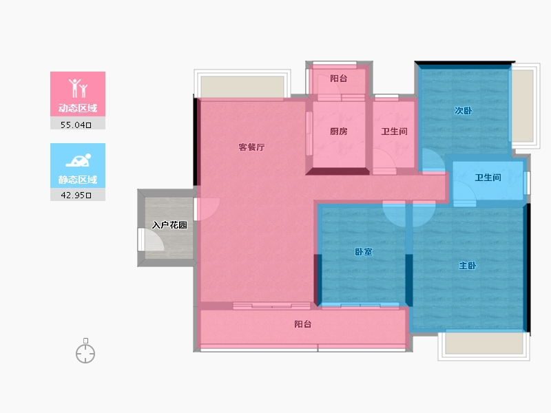 广东省-韶关市-碧桂园新城之光-90.33-户型库-动静分区