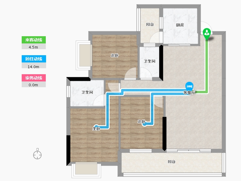 广东省-清远市-佛冈华府-90.05-户型库-动静线