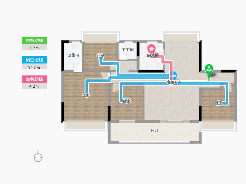 江苏省-泰州市-骏园-114.40-户型库-动静线