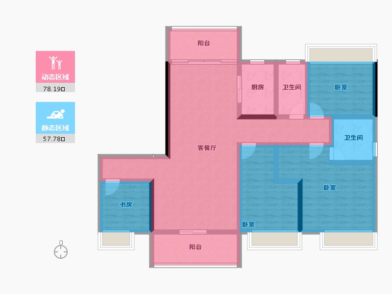 广东省-韶关市-碧桂园太阳城-120.59-户型库-动静分区