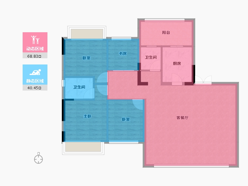 湖北省-十堰市-华西城-99.32-户型库-动静分区