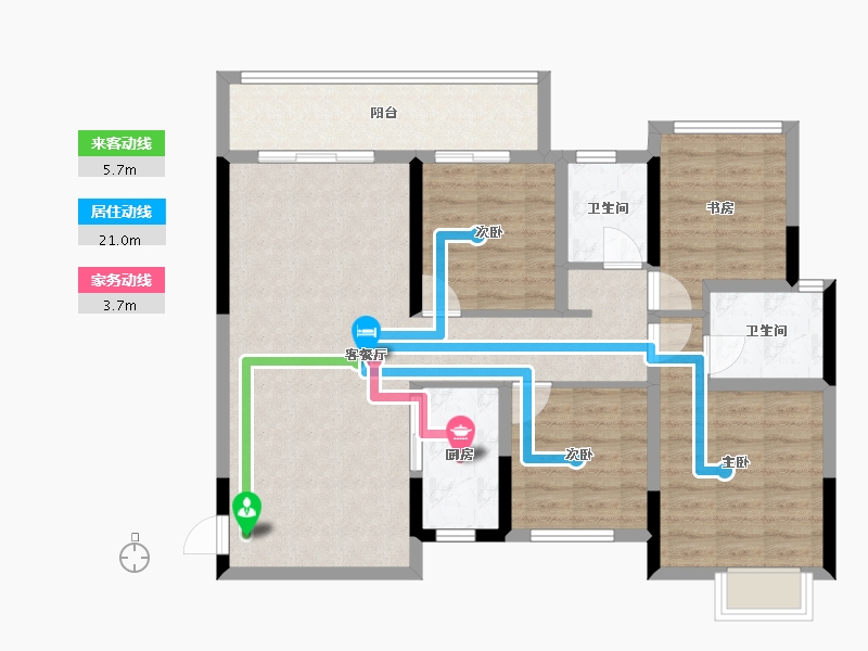 广西壮族自治区-桂林市-金科集美东方-97.46-户型库-动静线