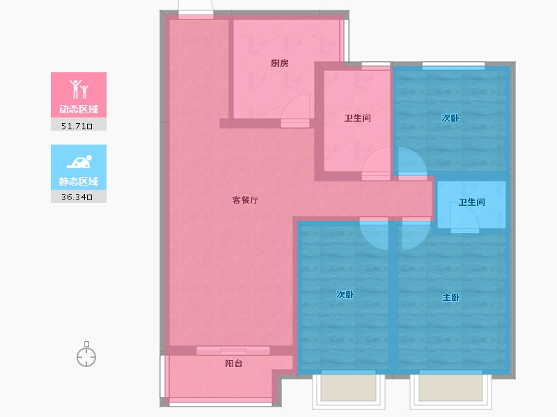 山西省-吕梁市-上水园-77.74-户型库-动静分区