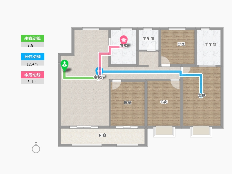 山东省-菏泽市-东亚国睿华庭-139.20-户型库-动静线