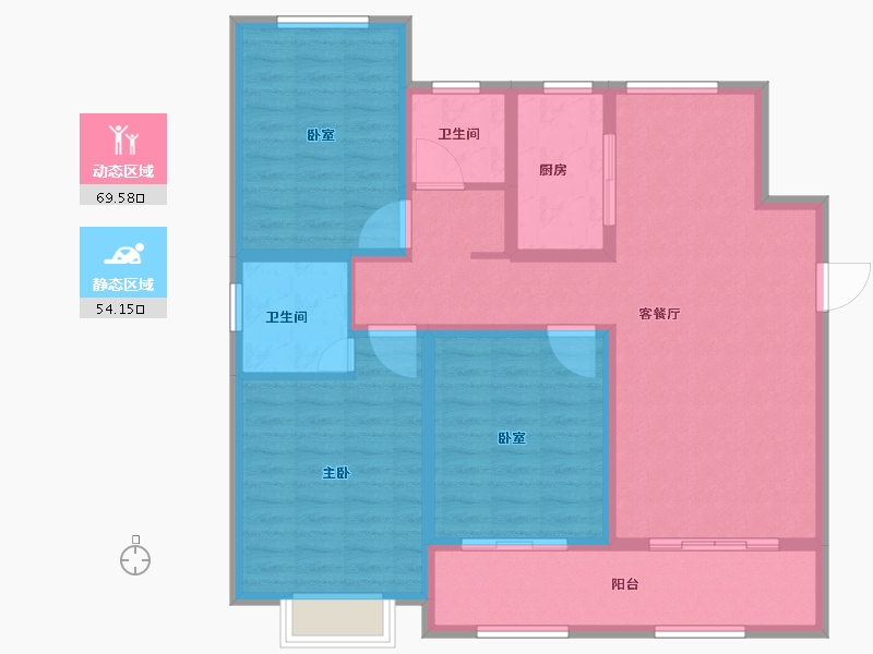 山东省-菏泽市-东亚国睿华庭-111.21-户型库-动静分区