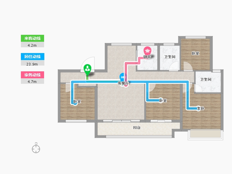 河南省-平顶山市-宝丰建业紫园-115.20-户型库-动静线