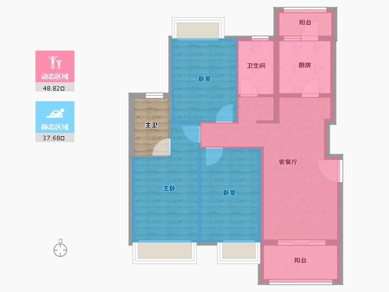 贵州省-黔南布依族苗族自治州-中国铁建东来尚城-81.40-户型库-动静分区