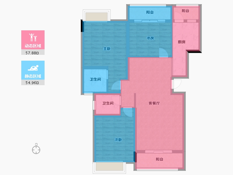 广西壮族自治区-桂林市-漓江大河坊-100.78-户型库-动静分区