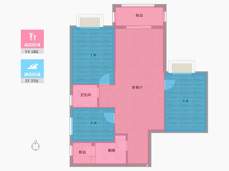 广东省-广州市-富力南驰富颐华庭-100.00-户型库-动静分区