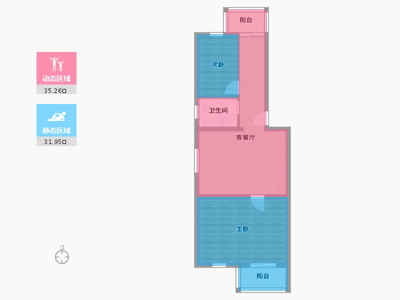 北京-北京市-青春苑-2号楼-60.00-户型库-动静分区