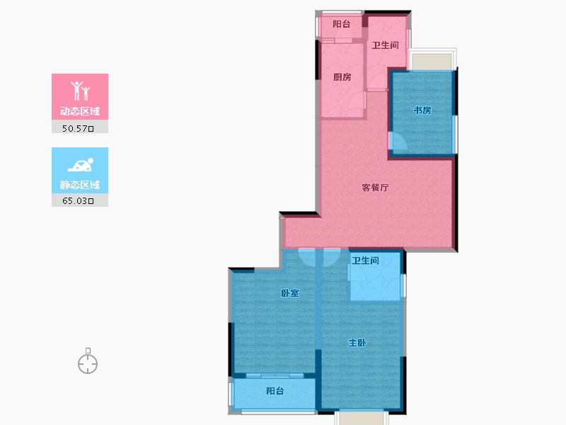 安徽省-蚌埠市-大禹首府-103.37-户型库-动静分区